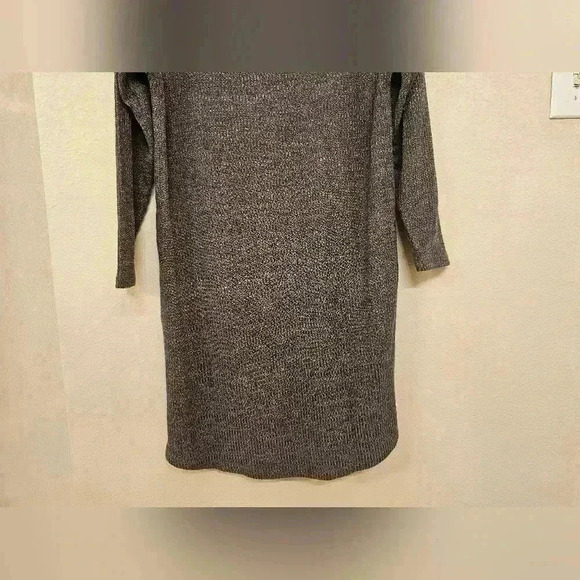 Savanna Jane Ribbed Knit Dress Women Medium Gray Floral Embroidered Boho - Picture 7 of 10